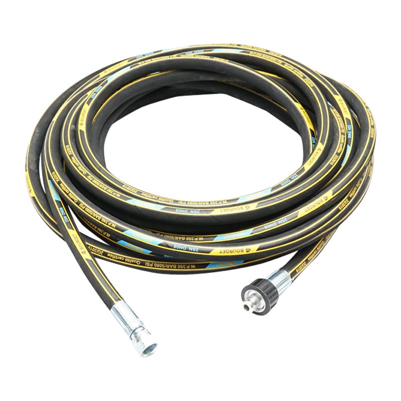 Rola 10m furtun spalatorie DN8 2SN cu mufa 22x1,5mm si armatura 3/8 la capete